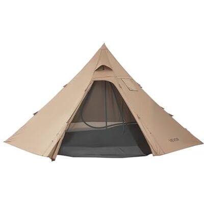 VEVOR Tentes chaudes de camping Tipi avec cric de poêle, tentes de camping d'hiver portables avec jupe pare-neige, installation facile, tente d'abri étanche 4 saisons pour la pêche et la randonnée VEVOR Tentes chaudes de camping Tipi avec cric de poêle, tentes de camping d'hiver portables avec jupe pare-neige, installation facile, tente d'abri étanche 4 saisons pour la pêche et la randonnée