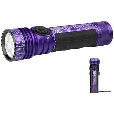 OLIGHT Seeker 4 Pro LED Rechargeable Lampe de Poche 4600 Lumens Portée 260 Mètres Ultra Puissante Militaire 5 Mode d'éclairage IPX8 Étanche Flashlight pour Sauvetage etc Violet OLIGHT Seeker 4 Pro LED Rechargeable Lampe de Poche 4600 Lumens Portée 260 Mètres Ultra Puissante Militaire 5 Mode d'éclairage IPX8 Étanche Flashlight pour Sauvetage etc Violet