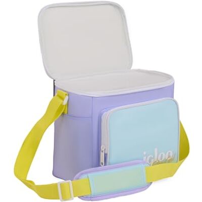 Igloo Retro sac isotherme carré – glacière 6,6 L avec bandoulière, format compact pour école, bureau, pique‑nique, camping, outdoor – design rétro et bonne isolation Igloo Retro sac isotherme carré – glacière 6,6 L avec bandoulière, format compact pour école, bureau, pique‑nique, camping, outdoor – design rétro et bonne isolation