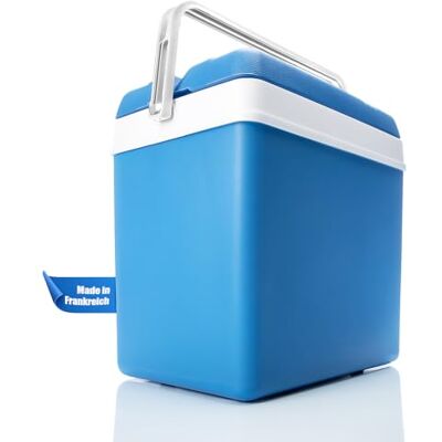 BigDean Glacière 24 litres bleu/blanc – Glacière avec jusqu'à 11 heures de refroidissement – Boîte isotherme en plastique – Sac isotherme d'extérieur pour camping, barbecue, pique-nique et jardin BigDean Glacière 24 litres bleu/blanc – Glacière avec jusqu'à 11 heures de refroidissement – Boîte isotherme en plastique – Sac isotherme d'extérieur pour camping, barbecue, pique-nique et jardin