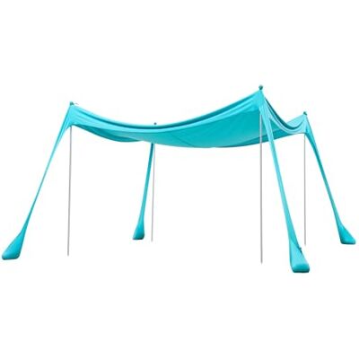 VEVOR Tente de plage pare-soleil portable, protection solaire UPF 50 + capacité env. 4 à 7 personnes, tente de plage avec poteaux de soutien, voyage camping, voyage, vert VEVOR Tente de plage pare-soleil portable, protection solaire UPF 50 + capacité env. 4 à 7 personnes, tente de plage avec poteaux de soutien, voyage camping, voyage, vert