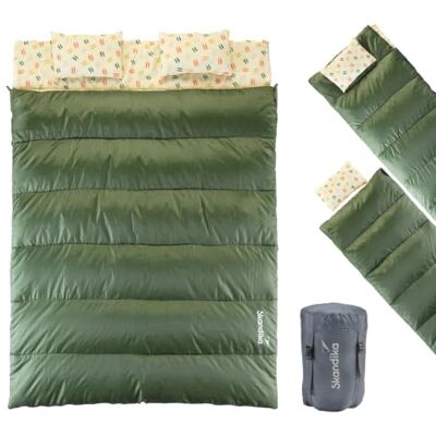 skandika Sac de Couchage rectangulaire Iceland Double Sac de Couchage Adulte 2 Places, 3 Saisons, avec/sans Flanelle, utilisable comme Sac de Couchage Individuel skandika Sac de Couchage rectangulaire Iceland Double Sac de Couchage Adulte 2 Places, 3 Saisons, avec/sans Flanelle, utilisable comme Sac de Couchage Individuel