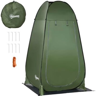 Outsunny Tente de Douche de Camping Pop Up Sac 126L x 124l x 198H cm Vert Outsunny Tente de Douche de Camping Pop Up Sac 126L x 124l x 198H cm Vert