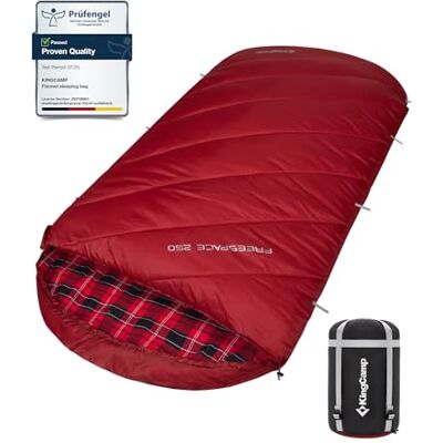 KingCamp Sac de couchage XXL large pour adulte 3 à 4 saisons avec doublure en flanelle Grande taille Chaud, imperméable et léger Pour camping, randonnée, randonnée Avec sac de compression KingCamp Sac de couchage XXL large pour adulte 3 à 4 saisons avec doublure en flanelle Grande taille Chaud, imperméable et léger Pour camping, randonnée, randonnée Avec sac de compression