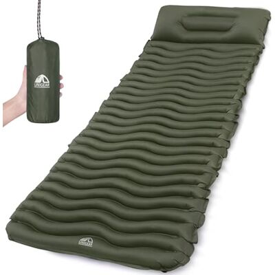 Unigear Matelas de Camping Gonflable, Coussin d'air Ultraléger, Matelas Gonflable Résistant à l'eau pour Camping, Voyage, Plage, Tente, Sac de Couchage Unigear Matelas de Camping Gonflable, Coussin d'air Ultraléger, Matelas Gonflable Résistant à l'eau pour Camping, Voyage, Plage, Tente, Sac de Couchage