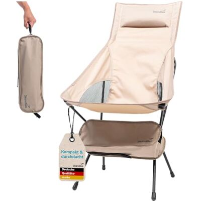 skandika Chaise de Camping Solig Chaise Pliante, Charge maximale 120 kg, Cadre en Acier, Dossier rembourré, Inserts en Maille Chaises de Camping, pour Le Plein air, Le Balcon, Le Jardin (Beige) skandika Chaise de Camping Solig Chaise Pliante, Charge maximale 120 kg, Cadre en Acier, Dossier rembourré, Inserts en Maille Chaises de Camping, pour Le Plein air, Le Balcon, Le Jardin (Beige)