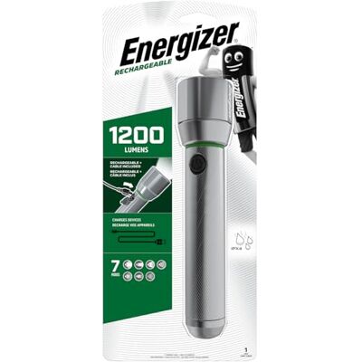 Energizer Lampe Torche LED Rechargeable Vision HD, Lampe de Poche en Métal Energizer Lampe Torche LED Rechargeable Vision HD, Lampe de Poche en Métal