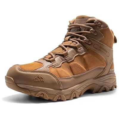 NORTIV 8 Bottes de randonnée montantes en daim pour trekking, camping et alpinisme NORTIV 8 Bottes de randonnée montantes en daim pour trekking, camping et alpinisme