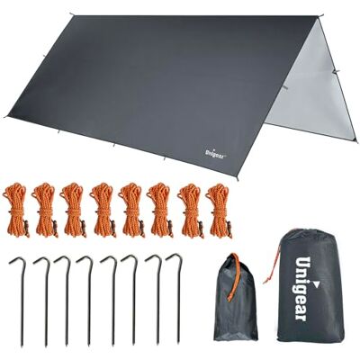 Unigear Auvent de camping imperméable en toile de protection contre le vent pour plage, tente, hamac, camping ou abri en plein air Unigear Auvent de camping imperméable en toile de protection contre le vent pour plage, tente, hamac, camping ou abri en plein air