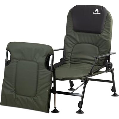 CampFeuer Chaise de pêche 2 en 1 vert sapin/noir Chaise de camping et chaise longue de pêche pliable Chaise de voyage d'extérieur pour camping, tente, pêche Chaise de pêche pliable CampFeuer Chaise de pêche 2 en 1 vert sapin/noir Chaise de camping et chaise longue de pêche pliable Chaise de voyage d'extérieur pour camping, tente, pêche Chaise de pêche pliable