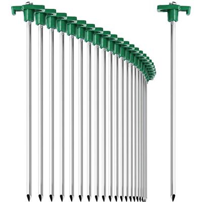com-four ® 24 piquets de tente acier 250 mm × Ø 7 mm, sardines longues ancrages pour sol dur camping extérieur com-four ® 24 piquets de tente acier 250 mm × Ø 7 mm, sardines longues ancrages pour sol dur camping extérieur