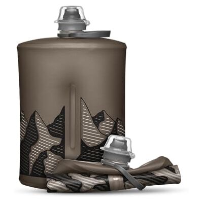 HydraPak Stow Bouteille d'eau de randonnée pliable (1 litre) – Sans BPA, ultra légère et anti-déversement – Gris mammouth HydraPak Stow Bouteille d'eau de randonnée pliable (1 litre) – Sans BPA, ultra légère et anti-déversement – Gris mammouth
