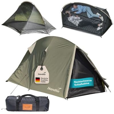 skandika Hemus 2 Sleeper Tente Tunnel 1-2 Personnes, Tente de Trekking ultralégère, Cabine de Couchage Sleeper, étanche Trekking, randonnée, Camping, Plein air skandika Hemus 2 Sleeper Tente Tunnel 1-2 Personnes, Tente de Trekking ultralégère, Cabine de Couchage Sleeper, étanche Trekking, randonnée, Camping, Plein air