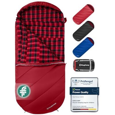 KingCamp Sac de couchage XXL large pour adulte 3 à 4 saisons avec doublure en flanelle Grande taille Chaud, imperméable et léger Pour camping, randonnée, randonnée Avec sac de compression KingCamp Sac de couchage XXL large pour adulte 3 à 4 saisons avec doublure en flanelle Grande taille Chaud, imperméable et léger Pour camping, randonnée, randonnée Avec sac de compression