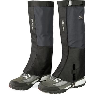 Unigear Guêtres d'extérieur 1000D imperméables en tissu pour randonnée, trekking, escalade, chasse et ski, unisexe Unigear Guêtres d'extérieur 1000D imperméables en tissu pour randonnée, trekking, escalade, chasse et ski, unisexe