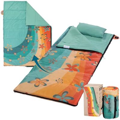 skandika Sovro Sac de couchage d'extérieur pour adultes, 3 saisons, utilisable comme sac de couchage double, sac de couchage de camping avec oreiller, sac de couchage pour adultes skandika Sovro Sac de couchage d'extérieur pour adultes, 3 saisons, utilisable comme sac de couchage double, sac de couchage de camping avec oreiller, sac de couchage pour adultes