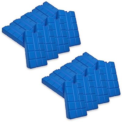 ToCi Lot de 2/4/6/8/12/16 blocs réfrigérants de 400 ml chacun 2 à 16 éléments de refroidissement bleus pour sac isotherme ou glacière blocs réfrigérants réutilisables ToCi Lot de 2/4/6/8/12/16 blocs réfrigérants de 400 ml chacun 2 à 16 éléments de refroidissement bleus pour sac isotherme ou glacière blocs réfrigérants réutilisables