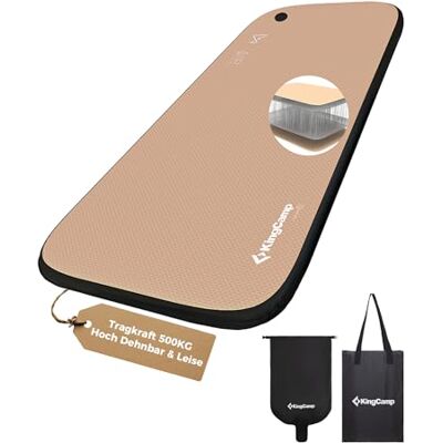 KingCamp Matelas de Camping, Capacité de Charge 500 kg et Épaisseur, Matelas Gonflable Extra-Stable Tapis de Sont Silencieux, Lit Supplémentaire pour un Camping Confortable KingCamp Matelas de Camping, Capacité de Charge 500 kg et Épaisseur, Matelas Gonflable Extra-Stable Tapis de Sont Silencieux, Lit Supplémentaire pour un Camping Confortable