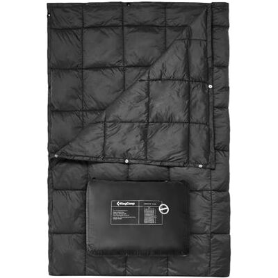 KingCamp Couverture de Camping Légère pour Extérieur 199 x 140 cm Multifonction Chaude pour Voyage Ultra Légère avec Bouton Pression KingCamp Couverture de Camping Légère pour Extérieur 199 x 140 cm Multifonction Chaude pour Voyage Ultra Légère avec Bouton Pression