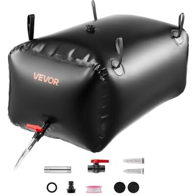 VEVOR Sac de Rangement d'Eau 240 L Portable et Pliable en PVC 1000D Résistant à l'Utilisation, Contenants pour Réservoirs d'Irrigation de Jardin, Camper, Utilisation d'urgence, Noir VEVOR Sac de Rangement d'Eau 240 L Portable et Pliable en PVC 1000D Résistant à l'Utilisation, Contenants pour Réservoirs d'Irrigation de Jardin, Camper, Utilisation d'urgence, Noir