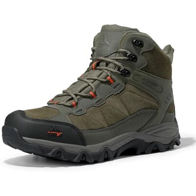 NORTIV 8 Bottes de randonnée montantes en daim pour trekking, camping et alpinisme NORTIV 8 Bottes de randonnée montantes en daim pour trekking, camping et alpinisme