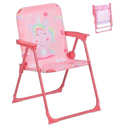 Relaxdays Chaise pliante pour enfant, chaise de camping avec motif licorne, HBT 51,5 x 36 x 37,5 cm, chaise de pique-nique extérieur, pliable, multicolore Relaxdays Chaise pliante pour enfant, chaise de camping avec motif licorne, HBT 51,5 x 36 x 37,5 cm, chaise de pique-nique extérieur, pliable, multicolore