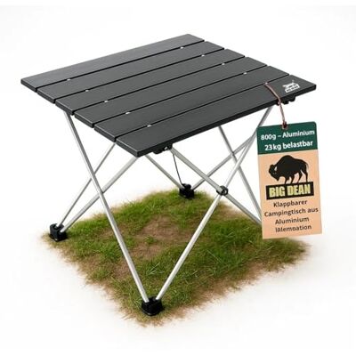 BigDean Petite table de camping pliable ultra légère Petite table de camping pliante Peu encombrante Pliable Charge maximale : environ 23 kg BigDean Petite table de camping pliable ultra légère Petite table de camping pliante Peu encombrante Pliable Charge maximale : environ 23 kg