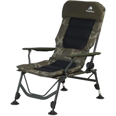 CampFeuer Chaise de camping pêche camouflage vert olive Pliable à hauteur réglable Voyage extérieure pour camping et tente CampFeuer Chaise de camping pêche camouflage vert olive Pliable à hauteur réglable Voyage extérieure pour camping et tente