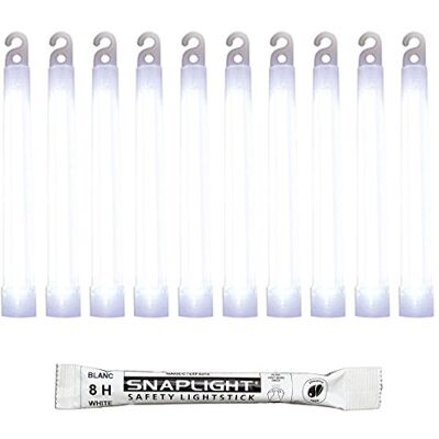 Cyalume SnapLight Blanc 15cm Bâton Lumineux Glow Stick Light Stick Fluorescent Durée 8 heures (Boîte de 100) Cyalume SnapLight Blanc 15cm Bâton Lumineux Glow Stick Light Stick Fluorescent Durée 8 heures (Boîte de 100)