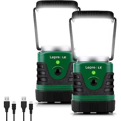 Lepro Lanterne D Rechargeab , Lampe Camping Puissante 1000Lm Dimmab , Lampe Torche 360° Eclairage 3 Modes, Etanche Portab Suspendue, pour Camping, Bricolage, Secours, Garage, Cave, etc 2Pcs Lepro Lanterne D Rechargeab , Lampe Camping Puissante 1000Lm Dimmab , Lampe Torche 360° Eclairage 3 Modes, Etanche Portab Suspendue, pour Camping, Bricolage, Secours, Garage, Cave, etc 2Pcs