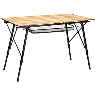 skandika Jamsa Table de camping pliable réglable en hauteur avec plateau en filet 6,1 kg Charge maximale 50 kg Plateau de table 120 x 70 cm Résistant aux intempéries Table pliante pour camping, jardin skandika Jamsa Table de camping pliable réglable en hauteur avec plateau en filet 6,1 kg Charge maximale 50 kg Plateau de table 120 x 70 cm Résistant aux intempéries Table pliante pour camping, jardin