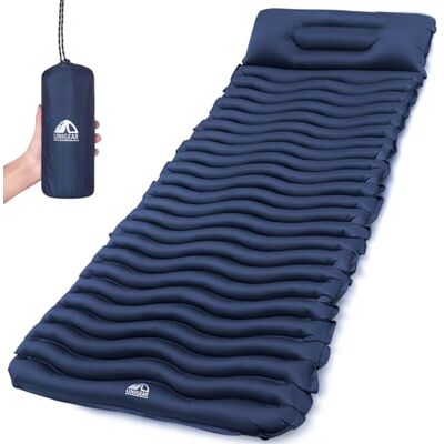 Unigear Matelas de Camping Gonflable, Coussin d'air Ultraléger, Matelas Gonflable Résistant à l'eau pour Camping, Voyage, Plage, Tente, Sac de Couchage Unigear Matelas de Camping Gonflable, Coussin d'air Ultraléger, Matelas Gonflable Résistant à l'eau pour Camping, Voyage, Plage, Tente, Sac de Couchage