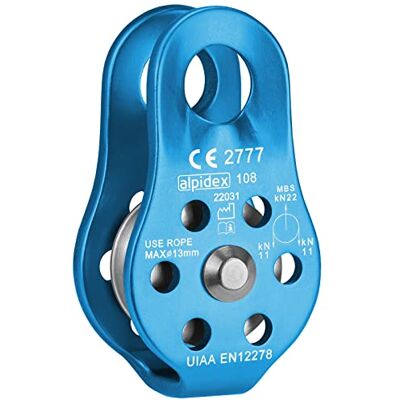 ALPIDEX Poulie de Renvoi 22 kN Fix Pulley Aluminium EN12278 Corde 13 mm Poulie de mouflage, Poulie fixe, Poulie à corde, corde, escalade, alpinisme, randonnée, équipement de sécurité, mousqueton ALPIDEX Poulie de Renvoi 22 kN Fix Pulley Aluminium EN12278 Corde 13 mm Poulie de mouflage, Poulie fixe, Poulie à corde, corde, escalade, alpinisme, randonnée, équipement de sécurité, mousqueton