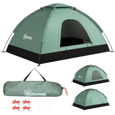 Outsunny Tente de Camping 2 Personnes Camouflage 206L x 185l x 120H cm Tente Dôme Légère, Ventilée, Facile à Monter, Portes Zippées, Poche de Rangement, Sac de Transport Inclus, Oxford Outsunny Tente de Camping 2 Personnes Camouflage 206L x 185l x 120H cm Tente Dôme Légère, Ventilée, Facile à Monter, Portes Zippées, Poche de Rangement, Sac de Transport Inclus, Oxford