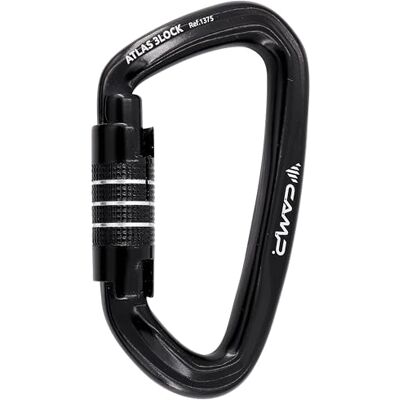 C.A.M.P. CAMP Atlas 3Lock Mousqueton unisexe Noir 120 x 23 mm C.A.M.P. CAMP Atlas 3Lock Mousqueton unisexe Noir 120 x 23 mm