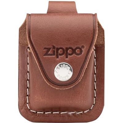 Zippo Gürteltasche für Sturmfeuerzeuge Braun Leder Praktische Tasche mit Schlaufe Zippo Gürteltasche für Sturmfeuerzeuge Braun Leder Praktische Tasche mit Schlaufe