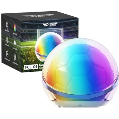 Smiling Shark FCL-01 Veilleuse super brillante 6 modes RGB Mini lumière de fête ultra compacte en forme de ballon de football portable rechargeable Lampe de camping pour regarder les fêtes extérieures Smiling Shark FCL-01 Veilleuse super brillante 6 modes RGB Mini lumière de fête ultra compacte en forme de ballon de football portable rechargeable Lampe de camping pour regarder les fêtes extérieures