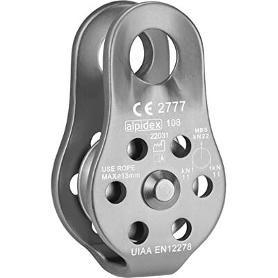 ALPIDEX Poulie de Renvoi 22 kN Fix Pulley Aluminium EN12278 Corde 13 mm Poulie de mouflage, Poulie fixe, Poulie à corde, corde, escalade, alpinisme, randonnée, équipement de sécurité, mousqueton ALPIDEX Poulie de Renvoi 22 kN Fix Pulley Aluminium EN12278 Corde 13 mm Poulie de mouflage, Poulie fixe, Poulie à corde, corde, escalade, alpinisme, randonnée, équipement de sécurité, mousqueton