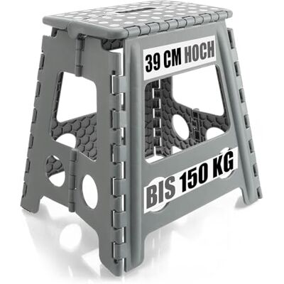 com-four ® marche pliante avec picots en caoutchouc XXL, escabeau pliable aide à l'escalade portable pour la maison capacité de charge jusqu'à 150 kg com-four ® marche pliante avec picots en caoutchouc XXL, escabeau pliable aide à l'escalade portable pour la maison capacité de charge jusqu'à 150 kg