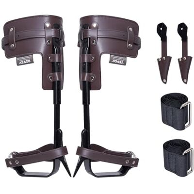 VEVOR Piques d'escalade, éperons d'escalade, capacité de charge de 158,8 kg, équipement d'escalade d'arbre avec sangles et protections de pic, équipement d'arboriste pour grimpeurs, chasse, cueillette VEVOR Piques d'escalade, éperons d'escalade, capacité de charge de 158,8 kg, équipement d'escalade d'arbre avec sangles et protections de pic, équipement d'arboriste pour grimpeurs, chasse, cueillette