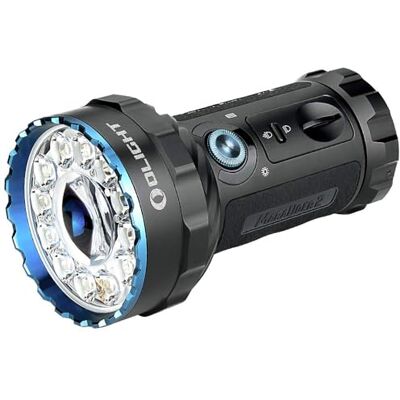OLIGHT X7R Marauder Lampe de poche à 2 LED Super lumineuse 14 000 lumens Rechargeable par USB Grande lampe de poche avec projecteur et projecteur Portée d'éclairage : 800 m 7 modes - OLIGHT X7R Marauder Lampe de poche à 2 LED Super lumineuse 14 000 lumens Rechargeable par USB Grande lampe de poche avec projecteur et projecteur Portée d'éclairage : 800 m 7 modes -