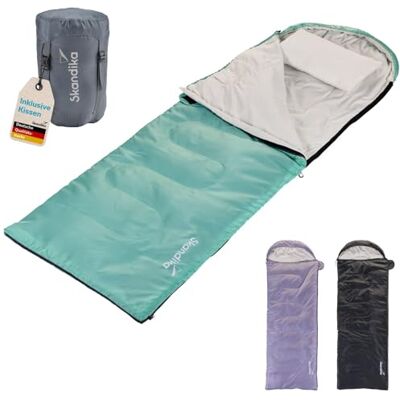 skandika Sac de couchage rectangulaire Skye Sac de couchage 3 saisons, avec oreiller, jumelable, 220 x 75 cm, poche intérieure, lavable Sacs de couchage Outdoor skandika Sac de couchage rectangulaire Skye Sac de couchage 3 saisons, avec oreiller, jumelable, 220 x 75 cm, poche intérieure, lavable Sacs de couchage Outdoor