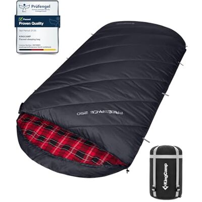 KingCamp Sac de couchage XXL large pour adulte 3 à 4 saisons avec doublure en flanelle Grande taille Chaud, imperméable et léger Pour camping, randonnée, randonnée Avec sac de compression KingCamp Sac de couchage XXL large pour adulte 3 à 4 saisons avec doublure en flanelle Grande taille Chaud, imperméable et léger Pour camping, randonnée, randonnée Avec sac de compression