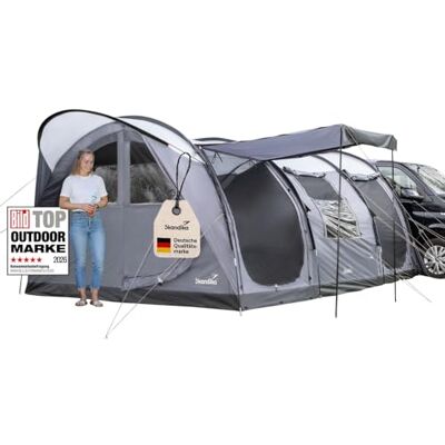 skandika Vejers Travel 2 Tente autoportante avec cabine de couchage pour 2 personnes, hauteur debout 2,1 m, grand espace de vie Tente tunnel pour bus, caddy, van, SUV skandika Vejers Travel 2 Tente autoportante avec cabine de couchage pour 2 personnes, hauteur debout 2,1 m, grand espace de vie Tente tunnel pour bus, caddy, van, SUV