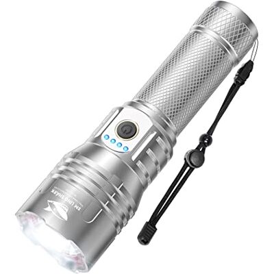 Smiling Shark Torche, Ultra-Bright LED Flashlight Avec 10000 Lumens SD-7009 Pour le Camping Randonnée Extérieur, Lampe de Poche Manuelle Étanche Rechargeable, Torche-Led-Lampe-Poche-Flashlight Smiling Shark Torche, Ultra-Bright LED Flashlight Avec 10000 Lumens SD-7009 Pour le Camping Randonnée Extérieur, Lampe de Poche Manuelle Étanche Rechargeable, Torche-Led-Lampe-Poche-Flashlight