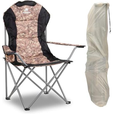 CampFeuer Chaise de camping pliable Camouflage Chaise de pêche avec porte-gobelet Chaise pliante avec sac de transport, chaise de jardin, chaise de plage Fauteuil pliant, fauteuil de camping, CampFeuer Chaise de camping pliable Camouflage Chaise de pêche avec porte-gobelet Chaise pliante avec sac de transport, chaise de jardin, chaise de plage Fauteuil pliant, fauteuil de camping,