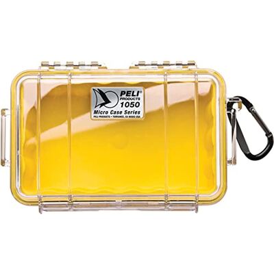 PELI 1050 Petite Valise de Protection D’Extérieur pour Effets Personnels, IP67 éTanche à L’Eau ET à la Poussière, Capacité de 1L, Fabriquée Aux éTats-Unis, Doublure Transparente/Jaune PELI 1050 Petite Valise de Protection D’Extérieur pour Effets Personnels, IP67 éTanche à L’Eau ET à la Poussière, Capacité de 1L, Fabriquée Aux éTats-Unis, Doublure Transparente/Jaune