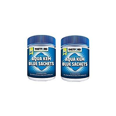Thetford Combo Lot de 2 sacs pour WC Disgrégant Aqua KEM 15+3 sacs additifs Réservoir d'eau noire Thetford Combo Lot de 2 sacs pour WC Disgrégant Aqua KEM 15+3 sacs additifs Réservoir d'eau noire