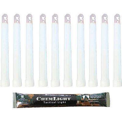 Cyalume Bâton Lumineux Kit de Survie Matériel Militaire ChemLight Lightsticks 15cm Blanc Light Sticks Lumineux Durée 8 Heures Boite de 20 OTAN et Armée Française Fabriqué en France Cyalume Bâton Lumineux Kit de Survie Matériel Militaire ChemLight Lightsticks 15cm Blanc Light Sticks Lumineux Durée 8 Heures Boite de 20 OTAN et Armée Française Fabriqué en France