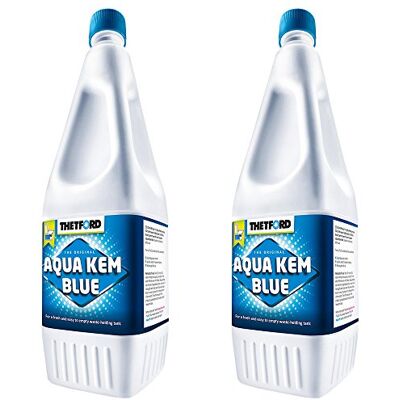 Thetford Aqua Kem Blue Lot de 2 accessoires sanitaires pour toilettes de camping 2 l Thetford Aqua Kem Blue Lot de 2 accessoires sanitaires pour toilettes de camping 2 l